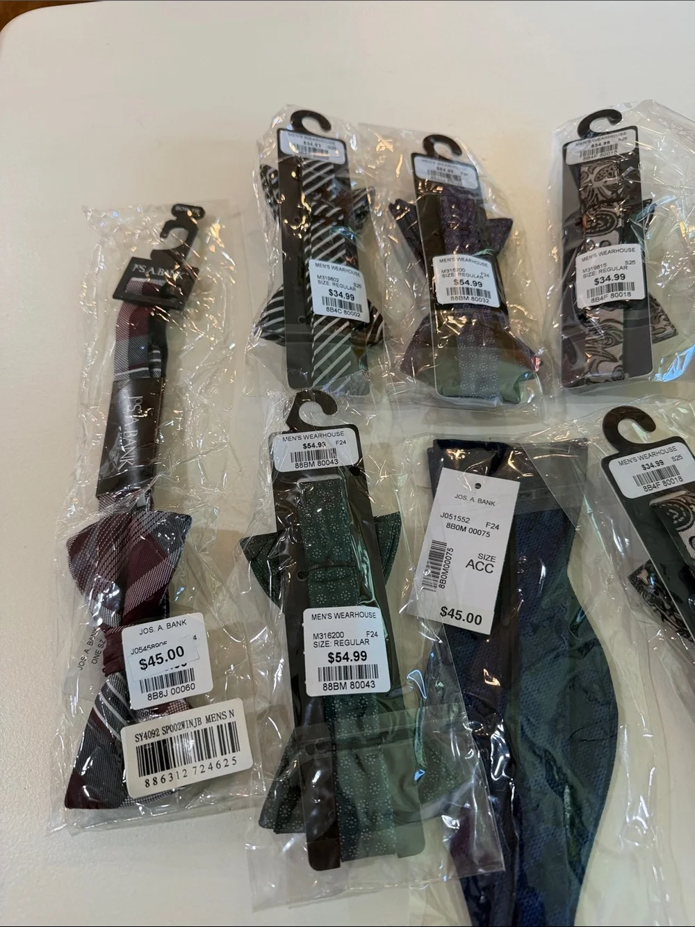 Jos. A. Bank Lot Of 8 Bow Ties All New. Tub50